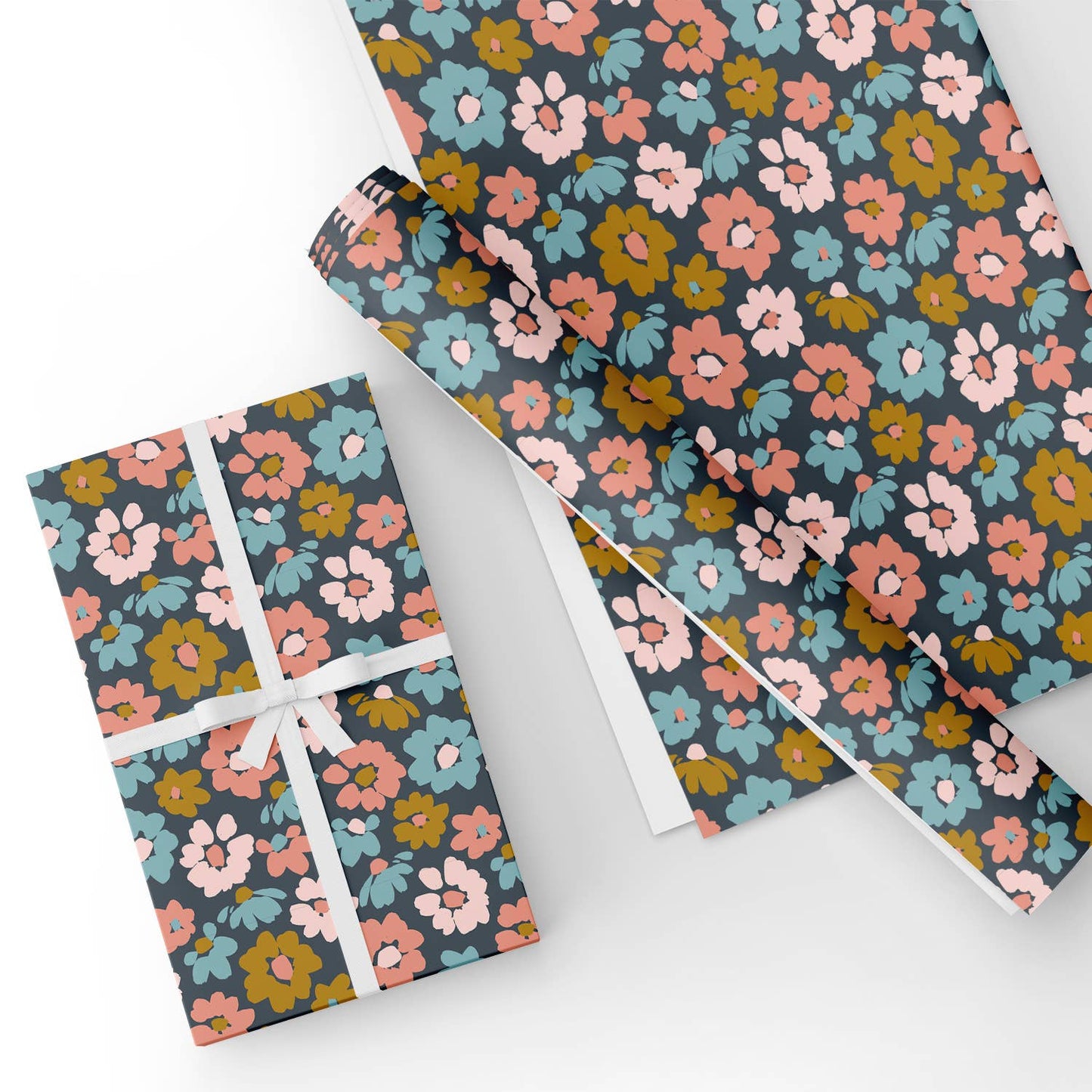 Flowers Flat Wrapping Paper Sheet Wholesale Wraphaholic