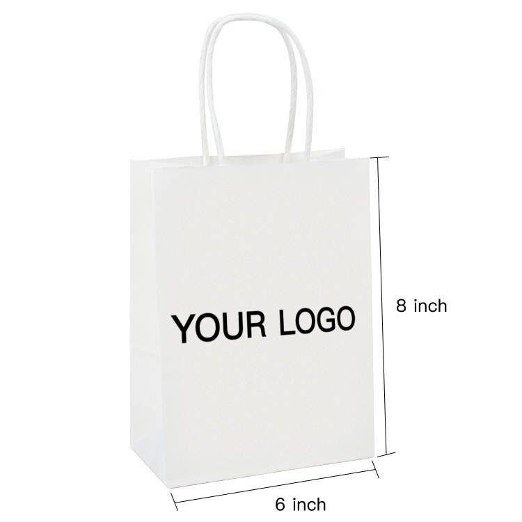 Custom Shopping Bags Kraft Paper Gift Bags - 500Pcs