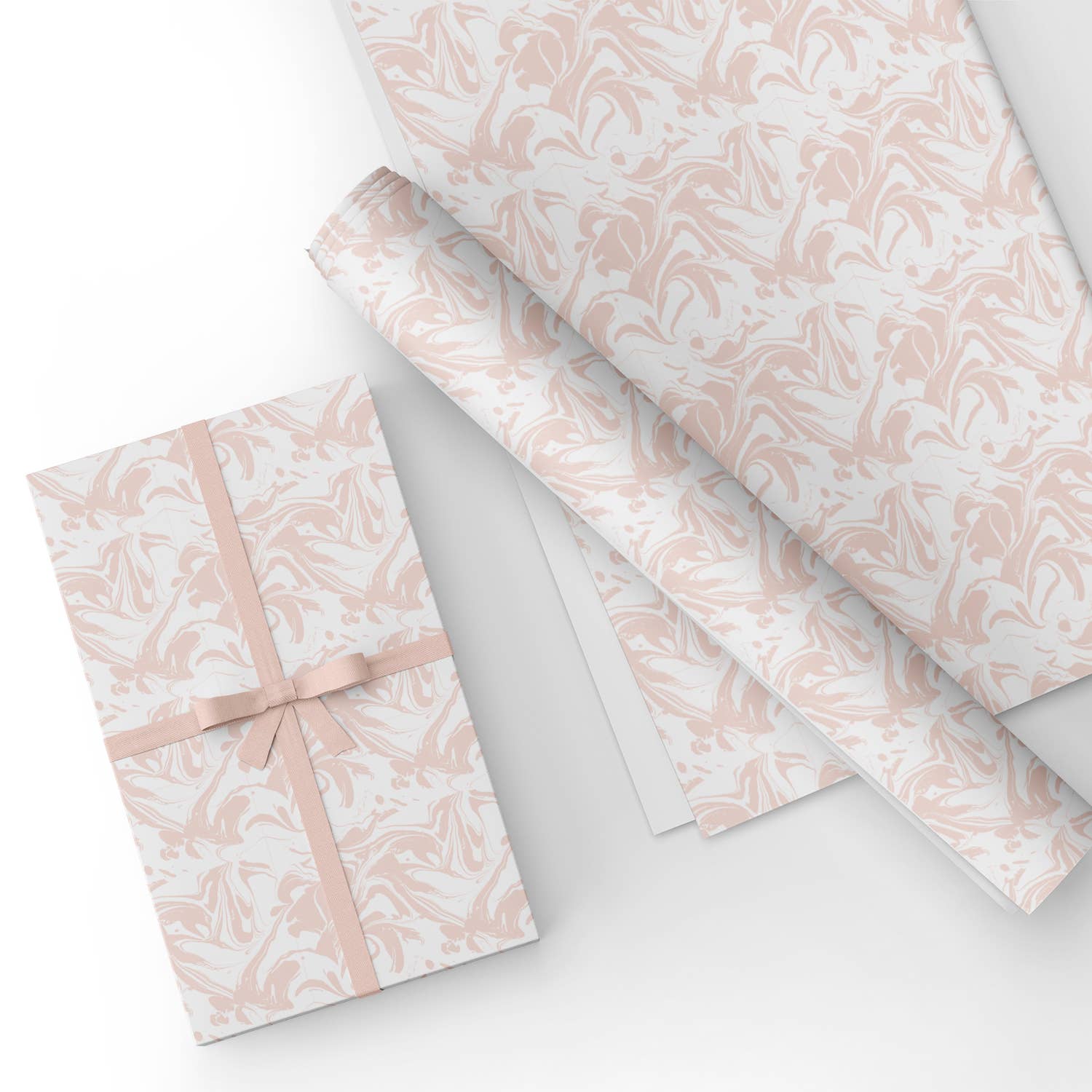 Pink Marbel Flat Wrapping Paper Sheet Wholesale Wraphaholic