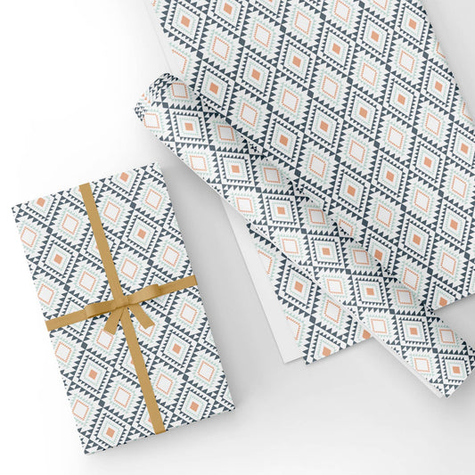 Sawtooth Diamond Flat Wrapping Paper Sheet Wholesale Wraphaholic