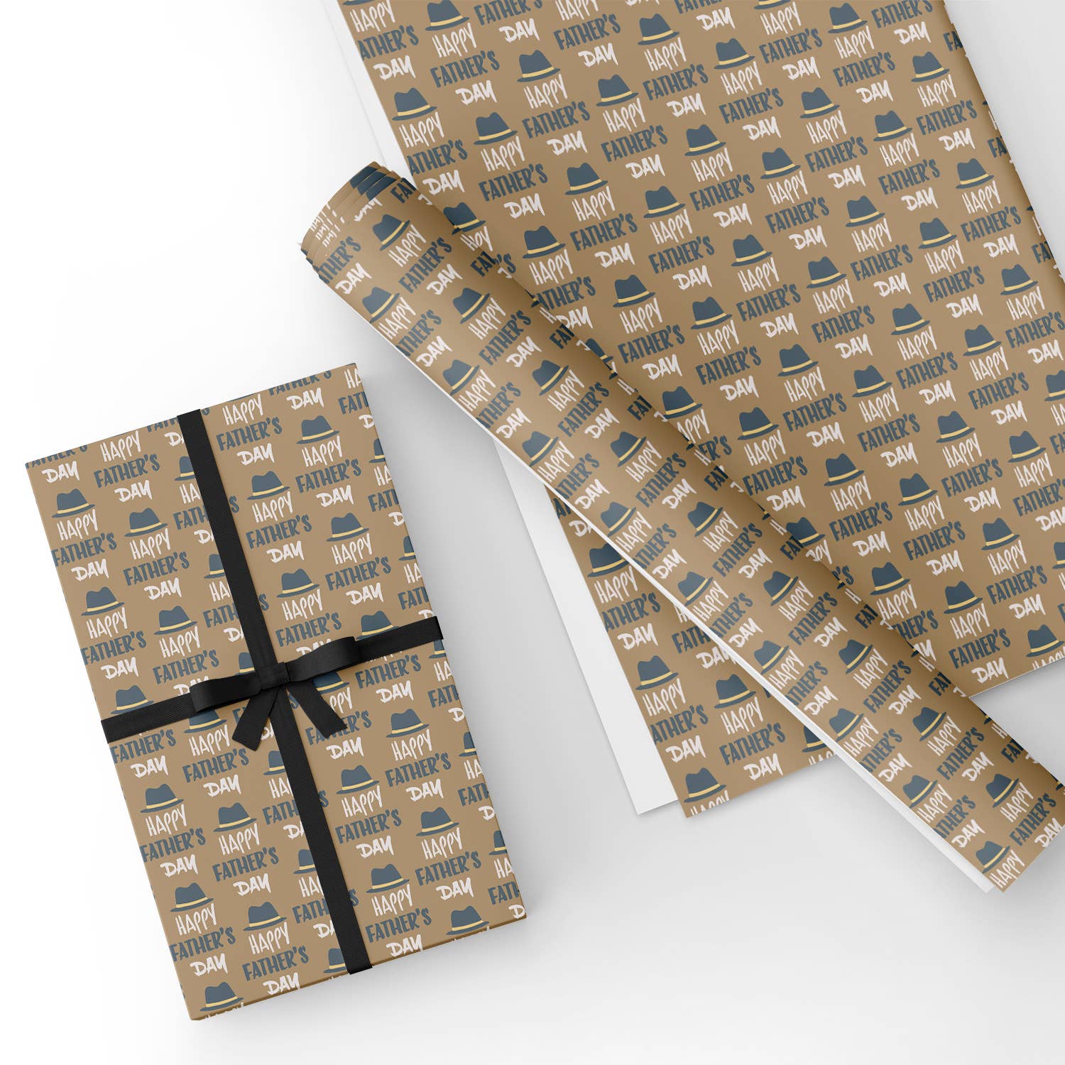 Father's Day Brown Flat Wrapping Paper Sheet Wholesale Wraphaholic