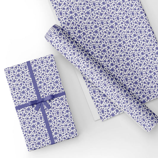 Lavender Flower Flat Wrapping Paper Sheet Wholesale Wraphaholic