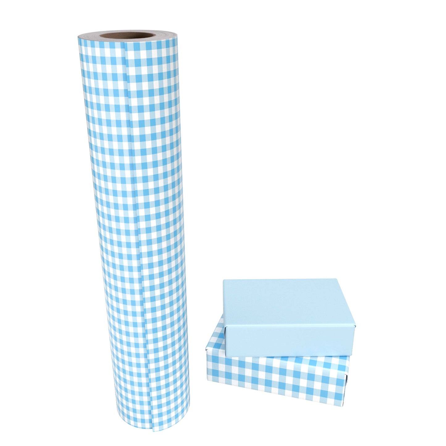 Baby Blue Plaid Wrapping Paper wtih Blue Color Packing Paper Supply Wrapaholic