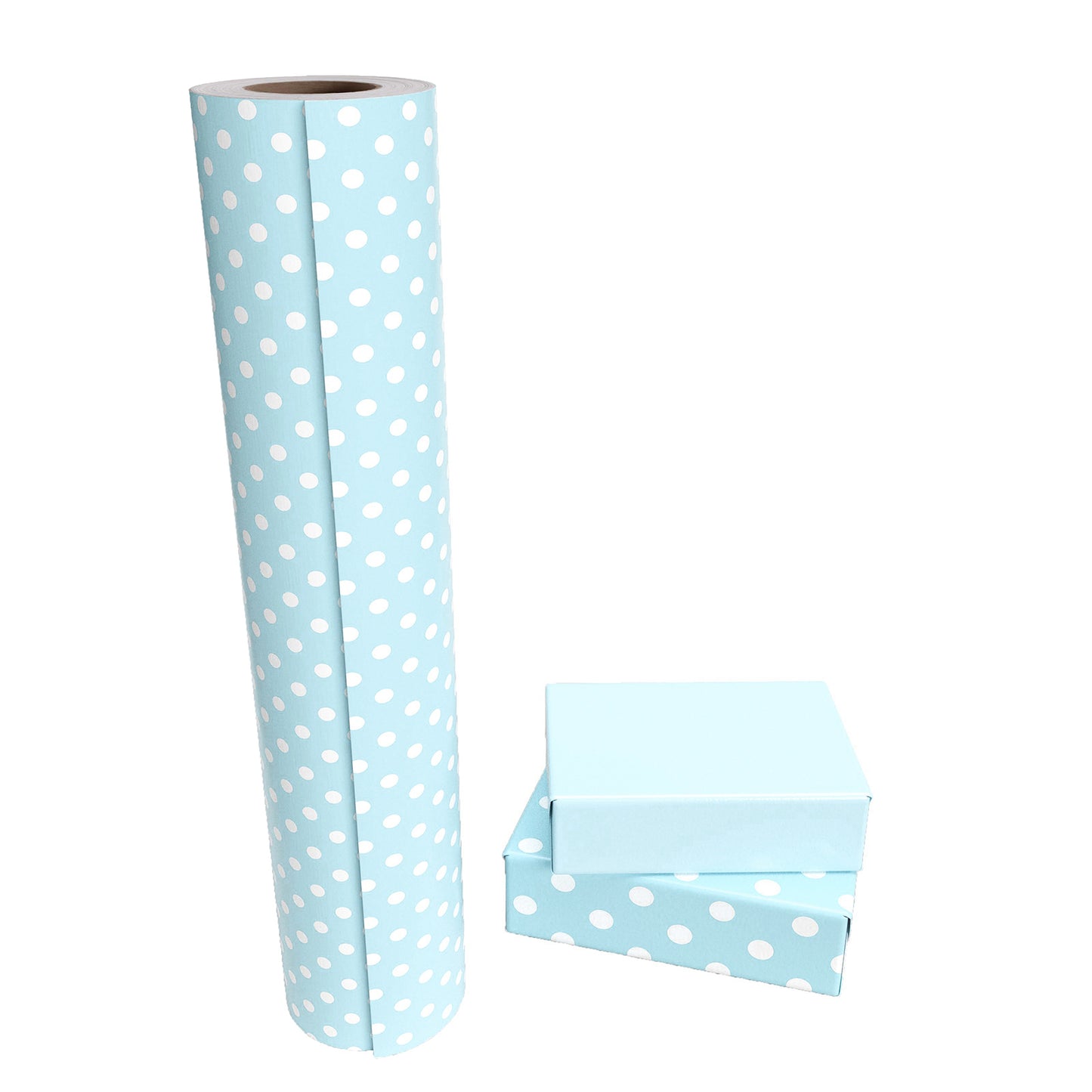 Baby Blue Polka Dot Wrapping Paper with Blue Color Packing Paper Supply Wrapaholic