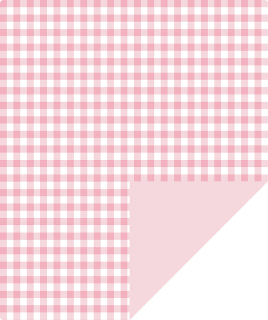 Baby Pink Plaid Wrapping Paper with Pink Color Packing Paper Supply Wrapaholic