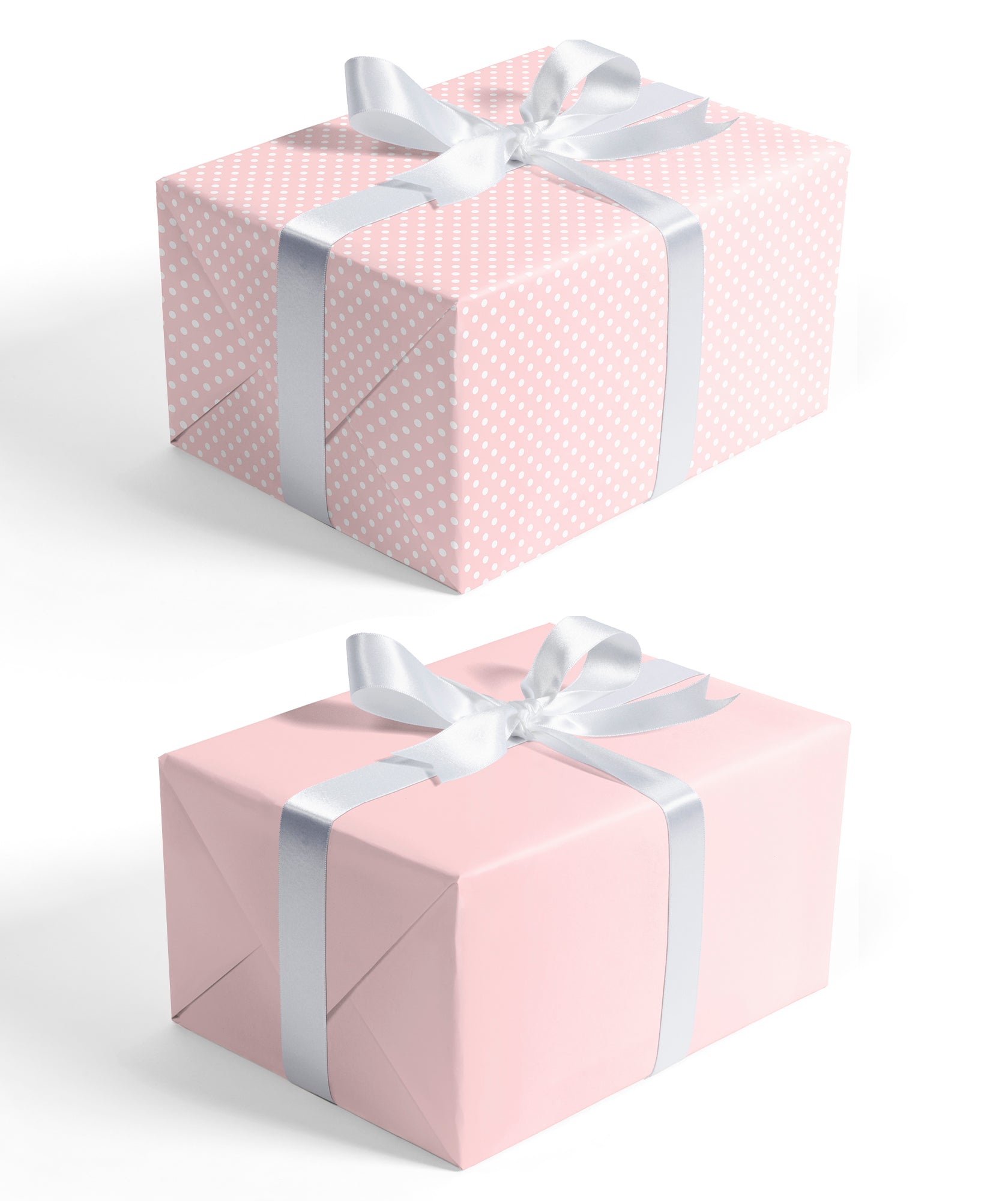 Baby Pink Polka Dot Wrapping Paper with Pink Color Packing Paper Supply Wrapaholic