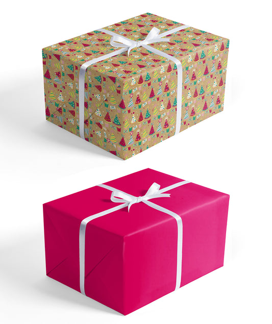 Birthday Hat Wrapping Paper with Fuchsia Jumbo Roll Wholesale Wrapaholic