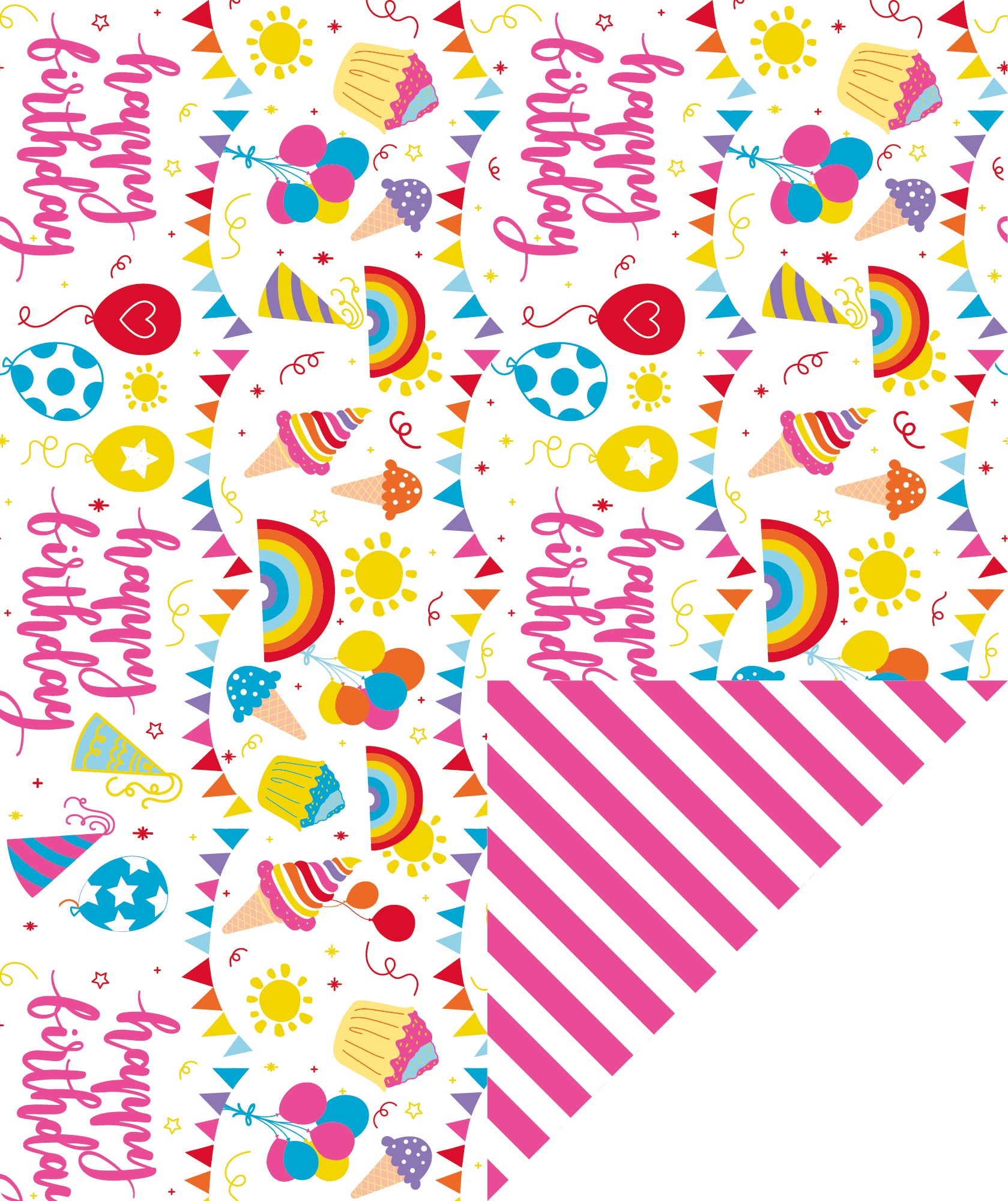 Birthday Party Wrapping Paper with Hot Pink Polka Dot Jumbo Roll Wholesale Wrapaholic