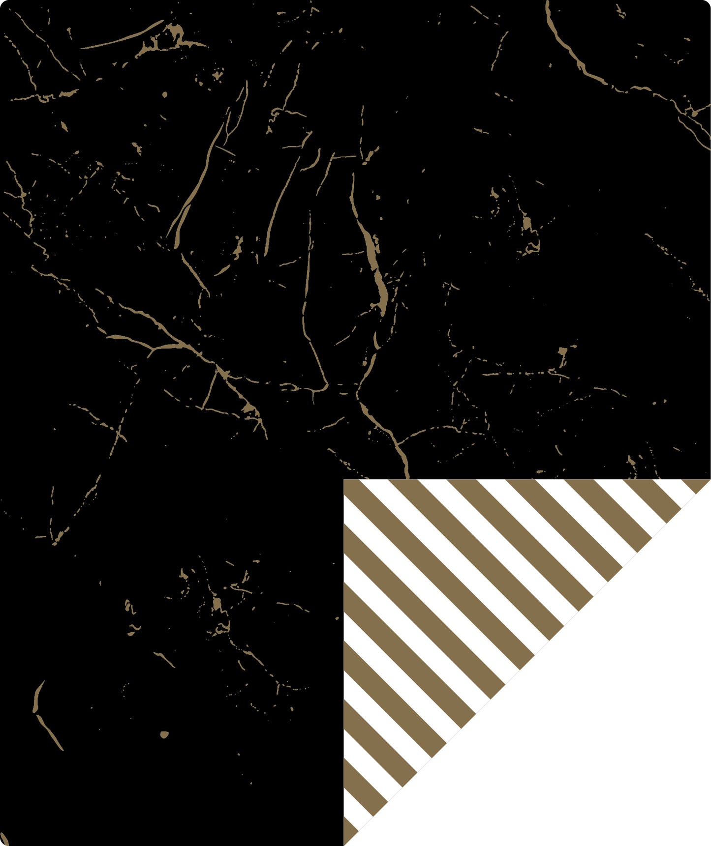 Black & Gold Marble Wrapping Paper with Gold Stripe Jumbo Roll Wholesale Wrapaholic