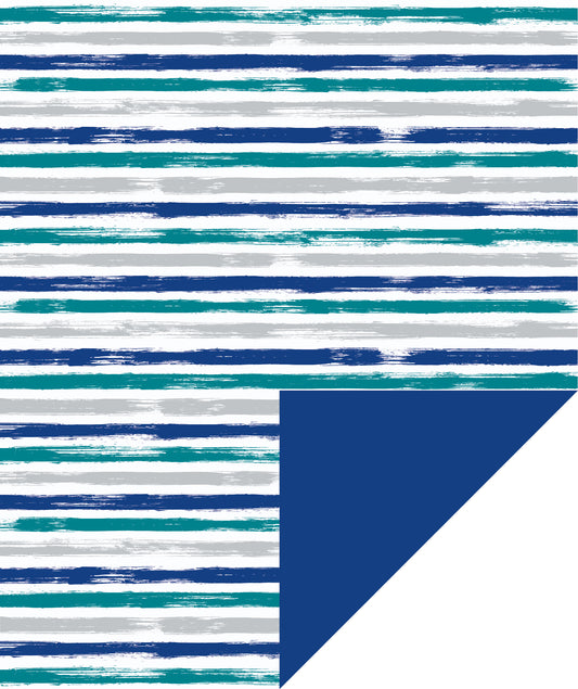 Blue & Navy Stripe Wrapping Paper with Royal Blue Packing Paper Supply Wrapaholic