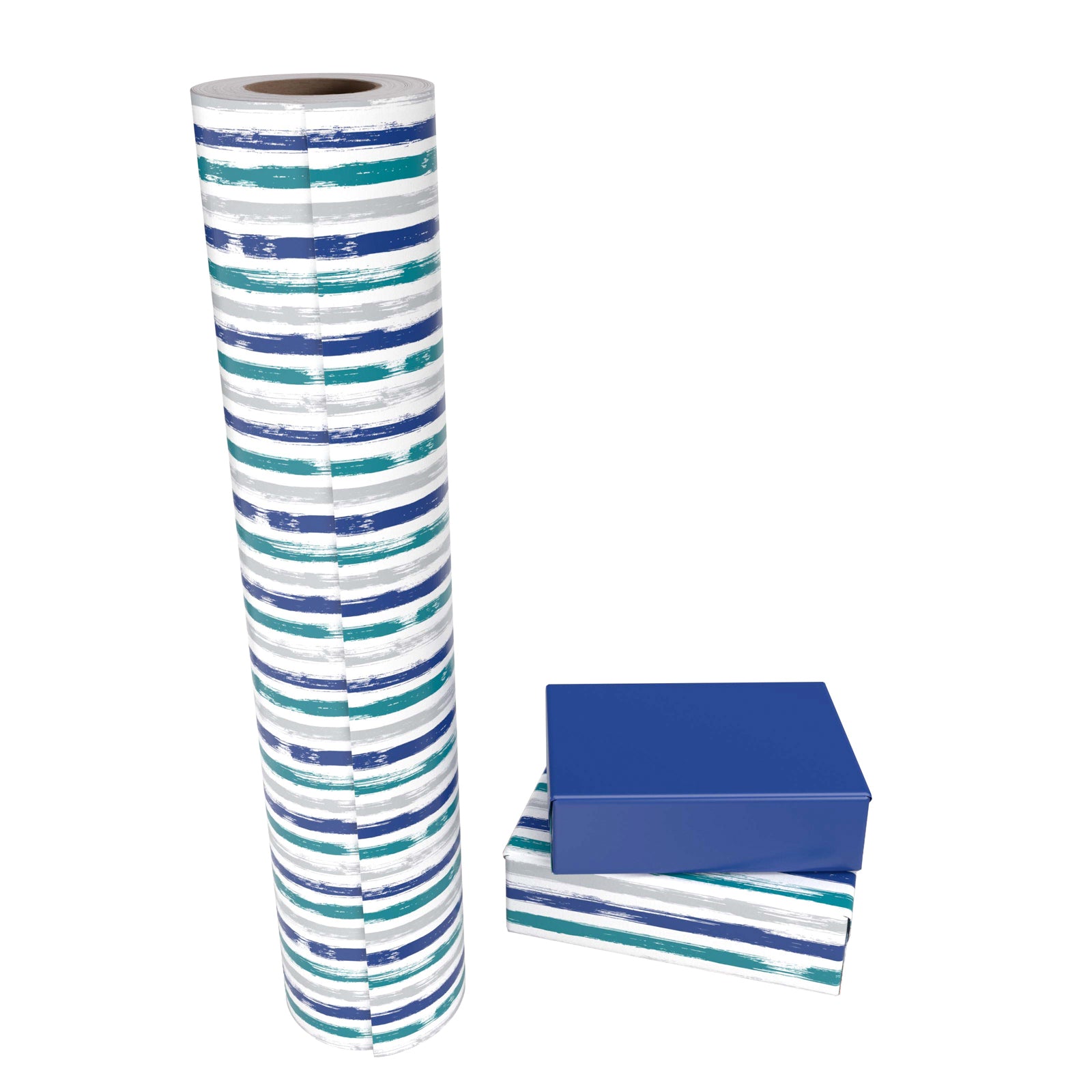 Blue & Navy Stripe Wrapping Paper with Royal Blue Packing Paper Supply Wrapaholic