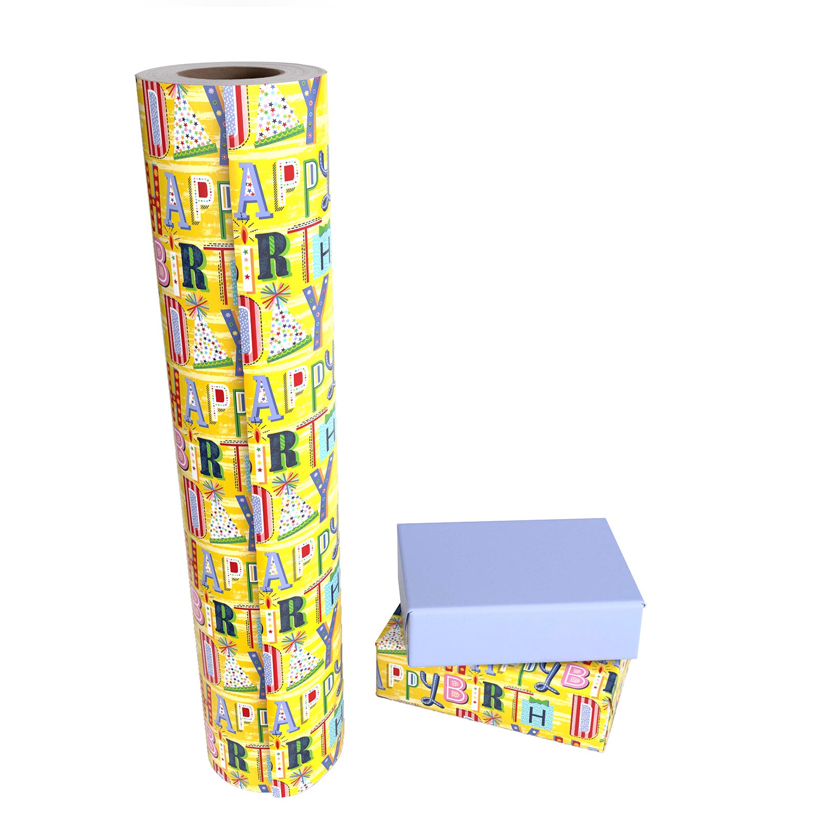 Happy Birthday Wrapping Paper with Lavender Color Jumbo Roll Wholesale Wrapaholic