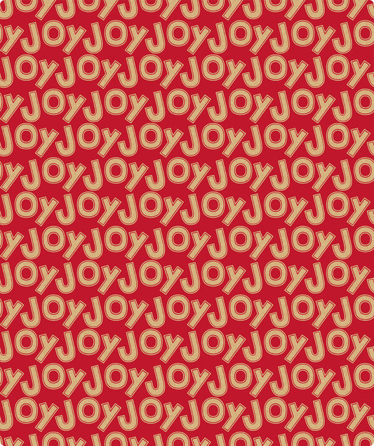 Joy in Red Background Christmas Kraft Wrapping Paper Roll RUSPEPA Wholesale Ream