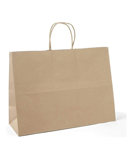 Kraft Paper Gift Bags with Handle 16" x 6" x 12" - Brown Bulk Pack RUSPEPA