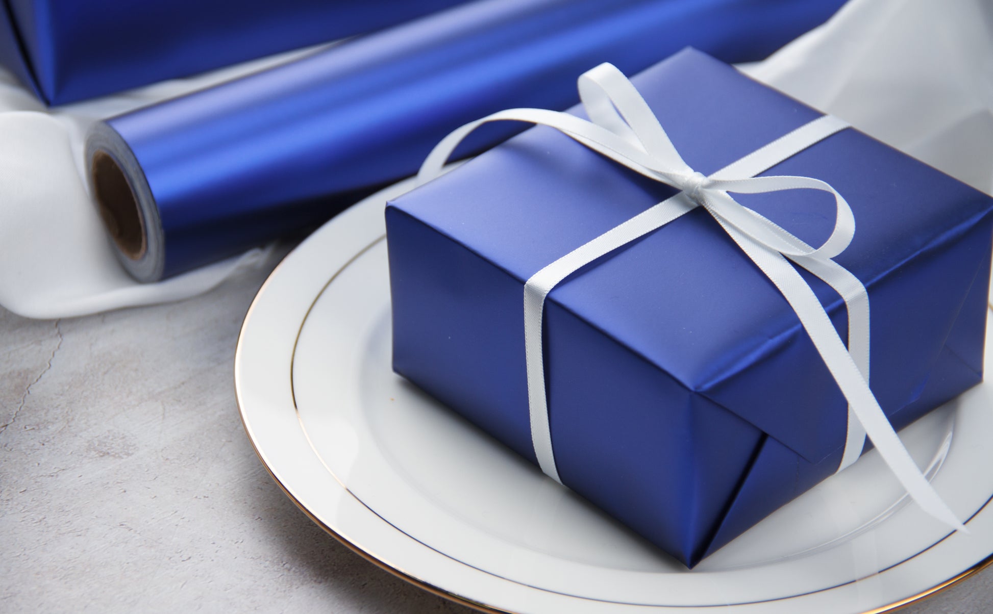Matte Metallic Wrapping Paper Roll Royal Blue Ream Wholesale Wrapaholic