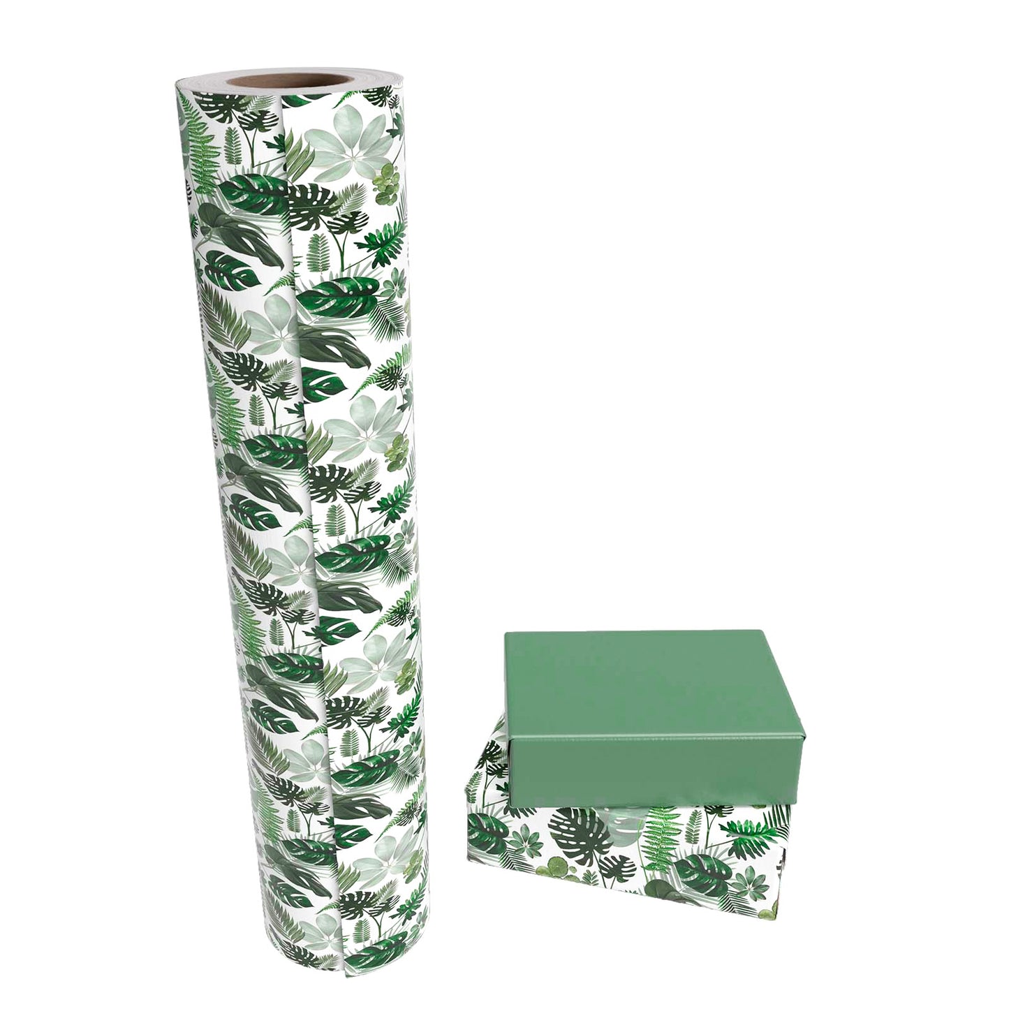 Monstera Leave Wrapping Paper with Green Color Jumbo Roll Wholesale