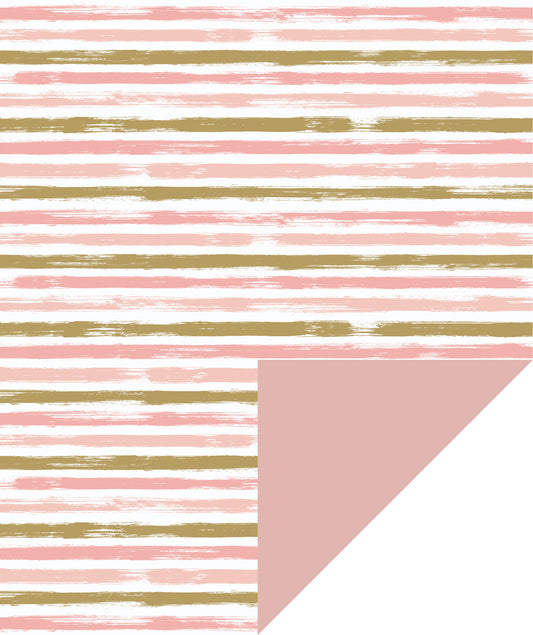 Pink & Gold Corss Stripe Wrapping Paper with Pink Color Packing Paper Supply Wrapaholic
