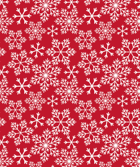 Snow Flake in Red Foil Christmas Wrapping Paper Roll Wrapaholic Wholesale Ream
