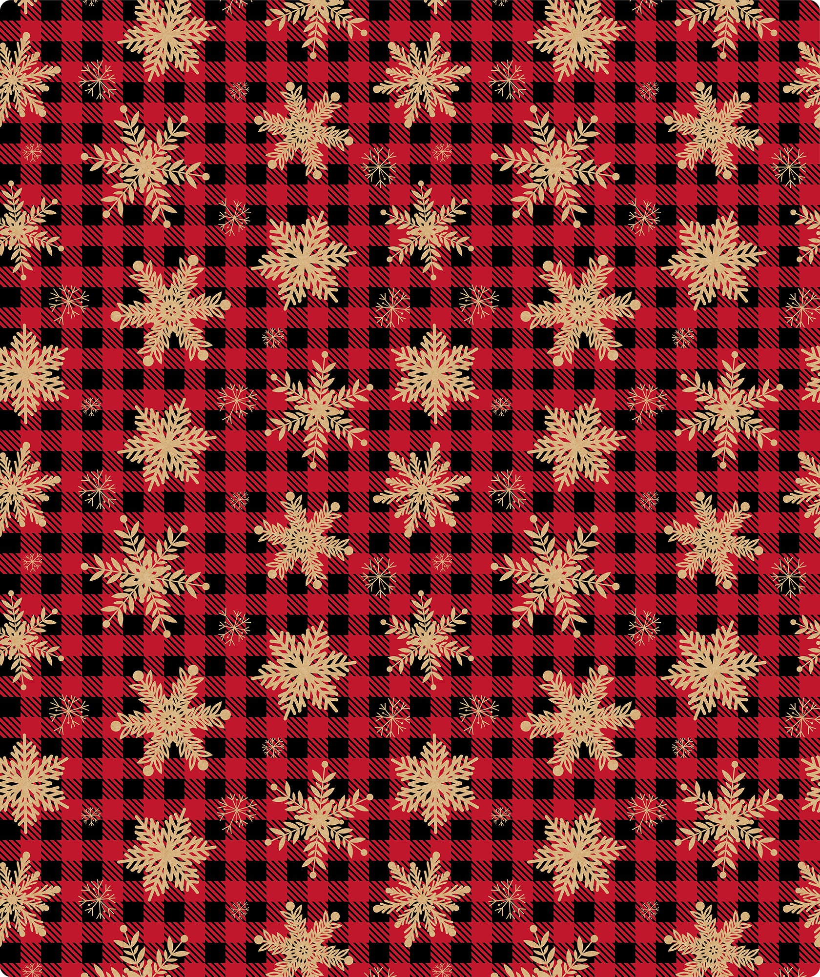 Snowflake Red & Black Buffalo Christmas Kraft Wrapping Paper Roll RUSPEPA Wholesale Ream