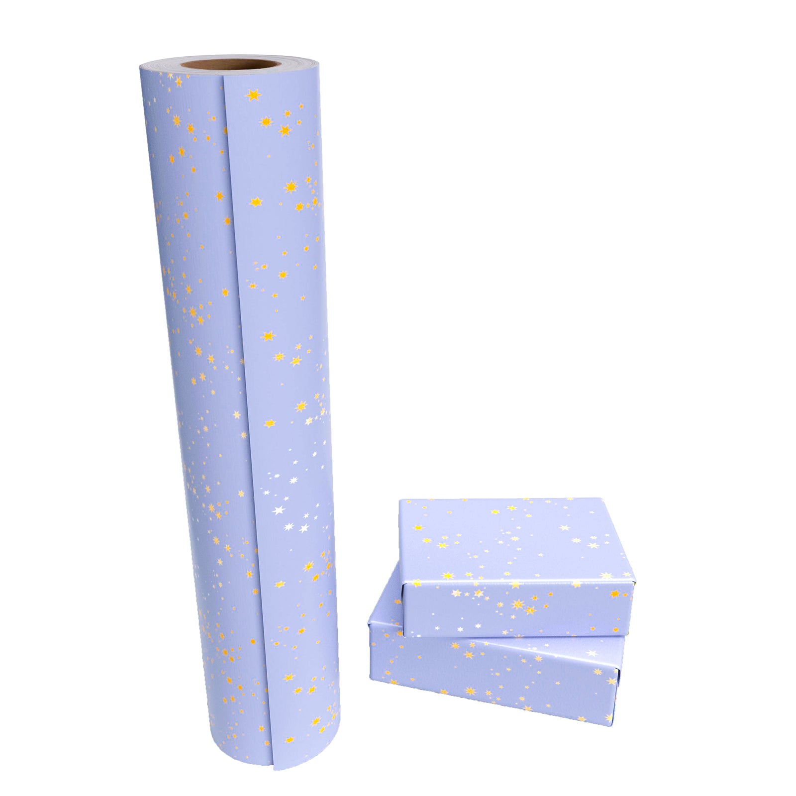 Starry Light Pink Silver Stamp Wrapping Paper wtih Cut Line Packing Paper Supply Wrapaholic