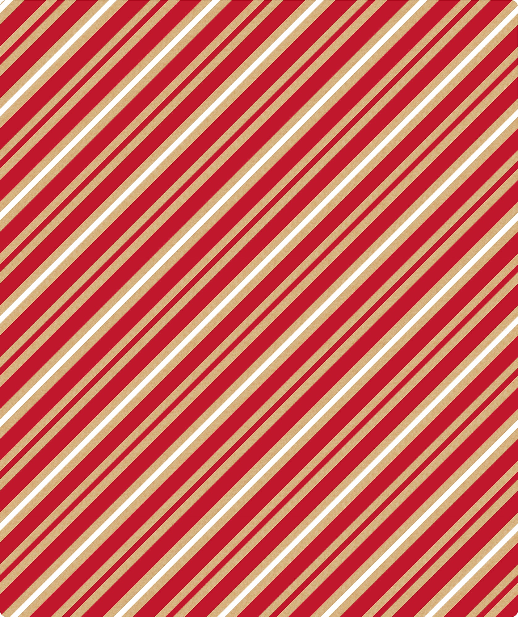 White & Red Diagonal Stripe Christmas Kraft Wrapping Paper Roll RUSPEPA Wholesale Ream