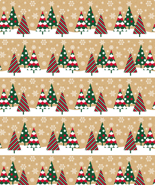 Xmas Tree Christmas Kraft Wrapping Paper Roll RUSPEPA Wholesale Ream