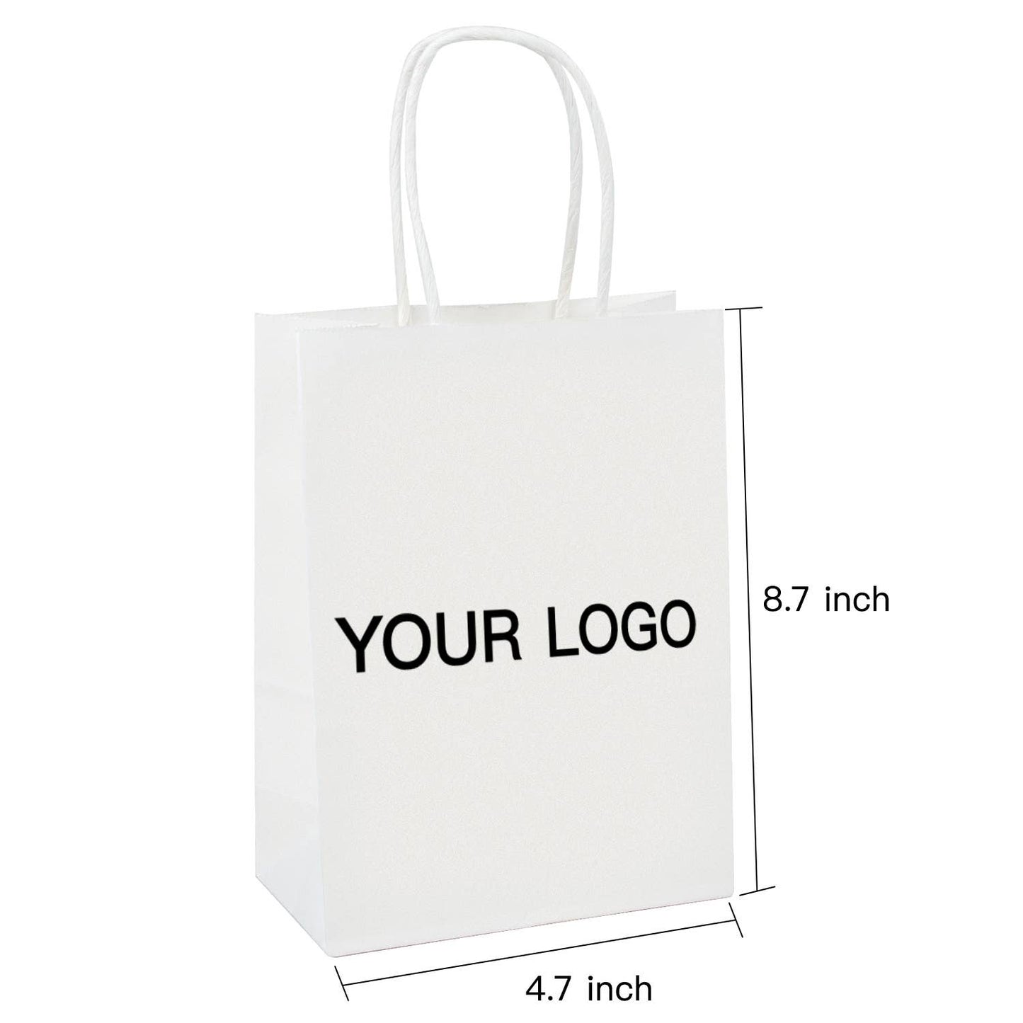 Custom Shopping Bags Kraft Paper Gift Bags - 500Pcs