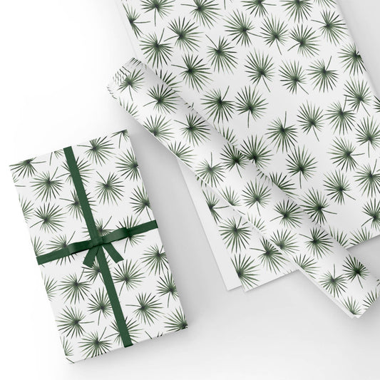 Palms Leaf Flat Wrapping Paper Sheet Wholesale Wraphaholic