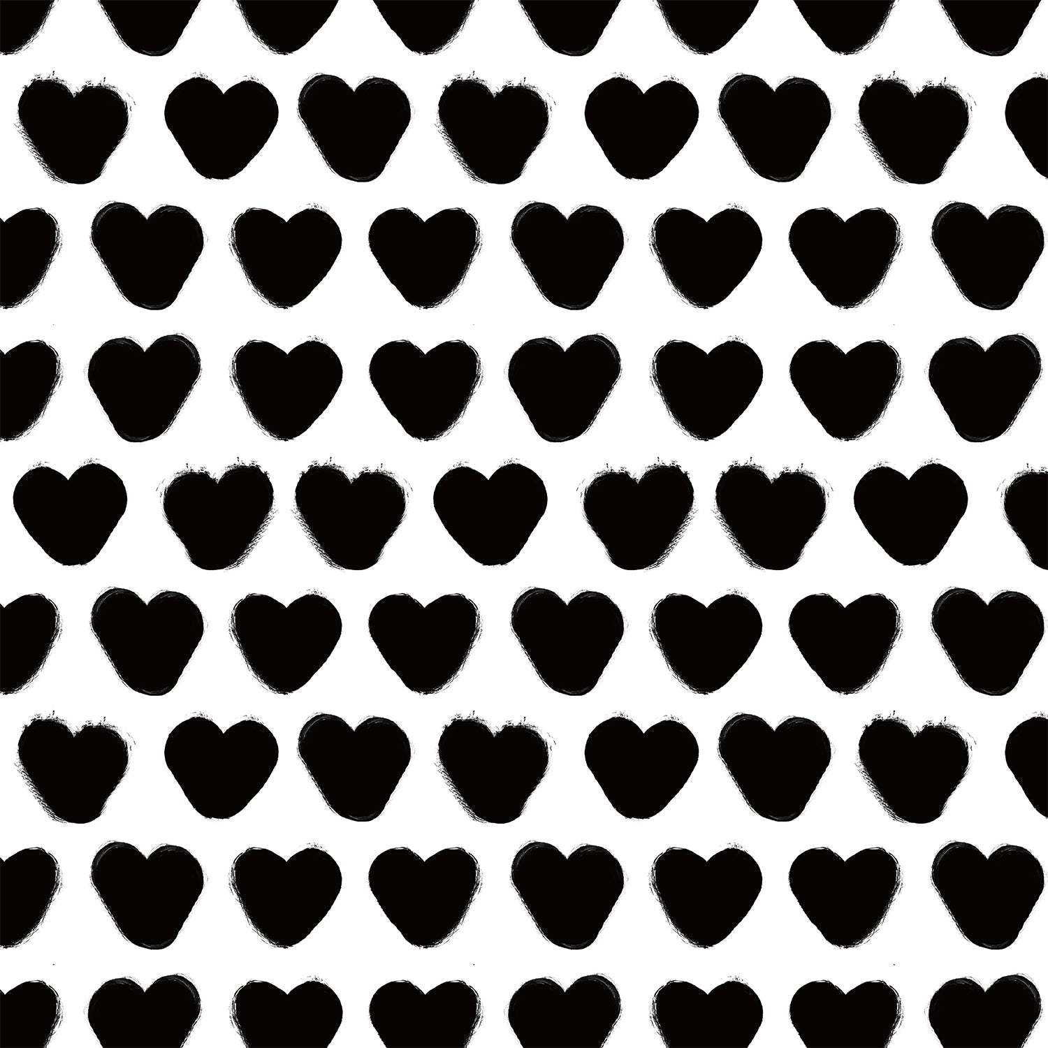 Black and White Love Heart Flat Wrapping Paper Sheet Wholesale Wraphaholic