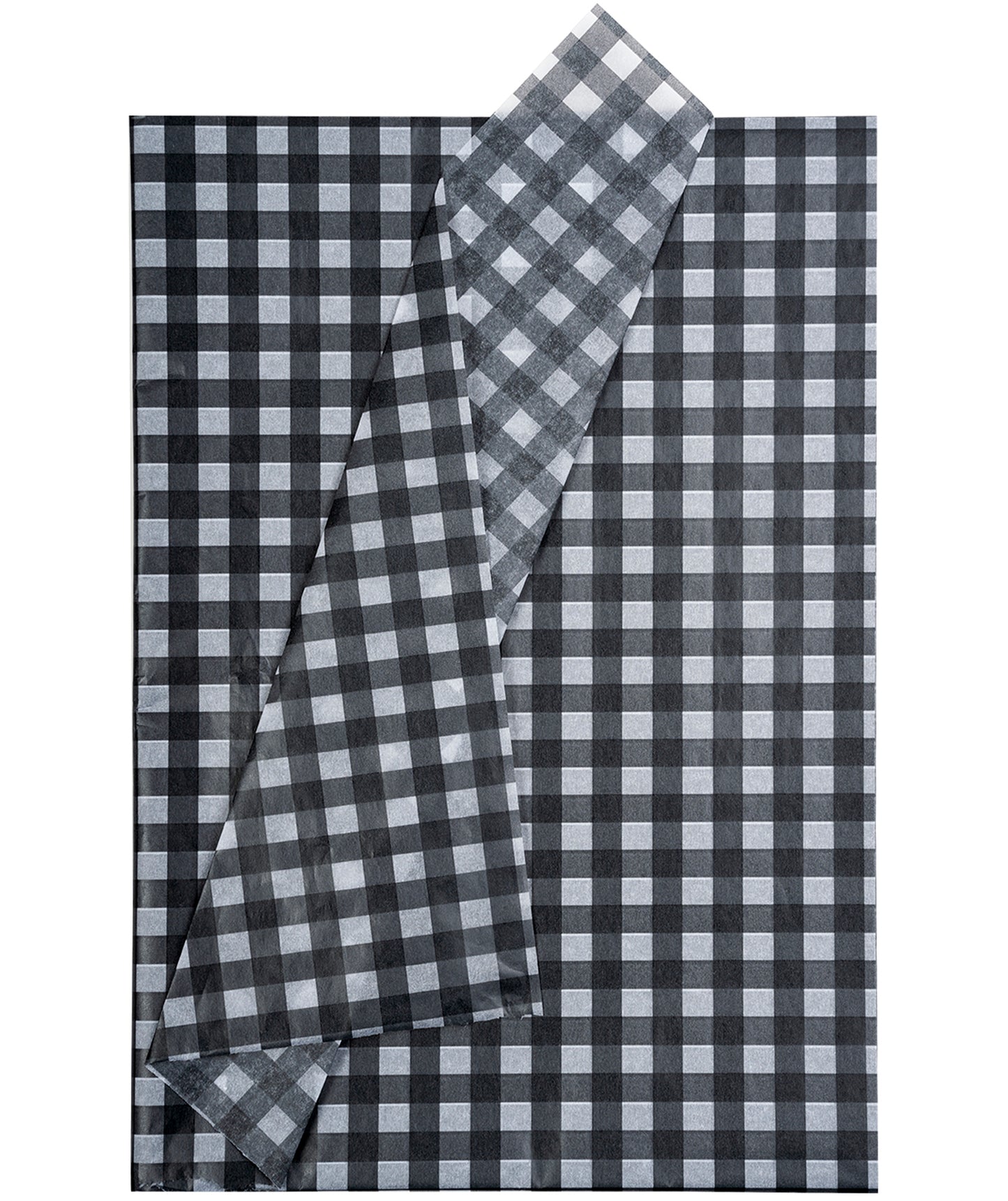 Black and White Buffalo Grid Tissue Papar 20" x 30" Bulk Wholesale Wrapaholic