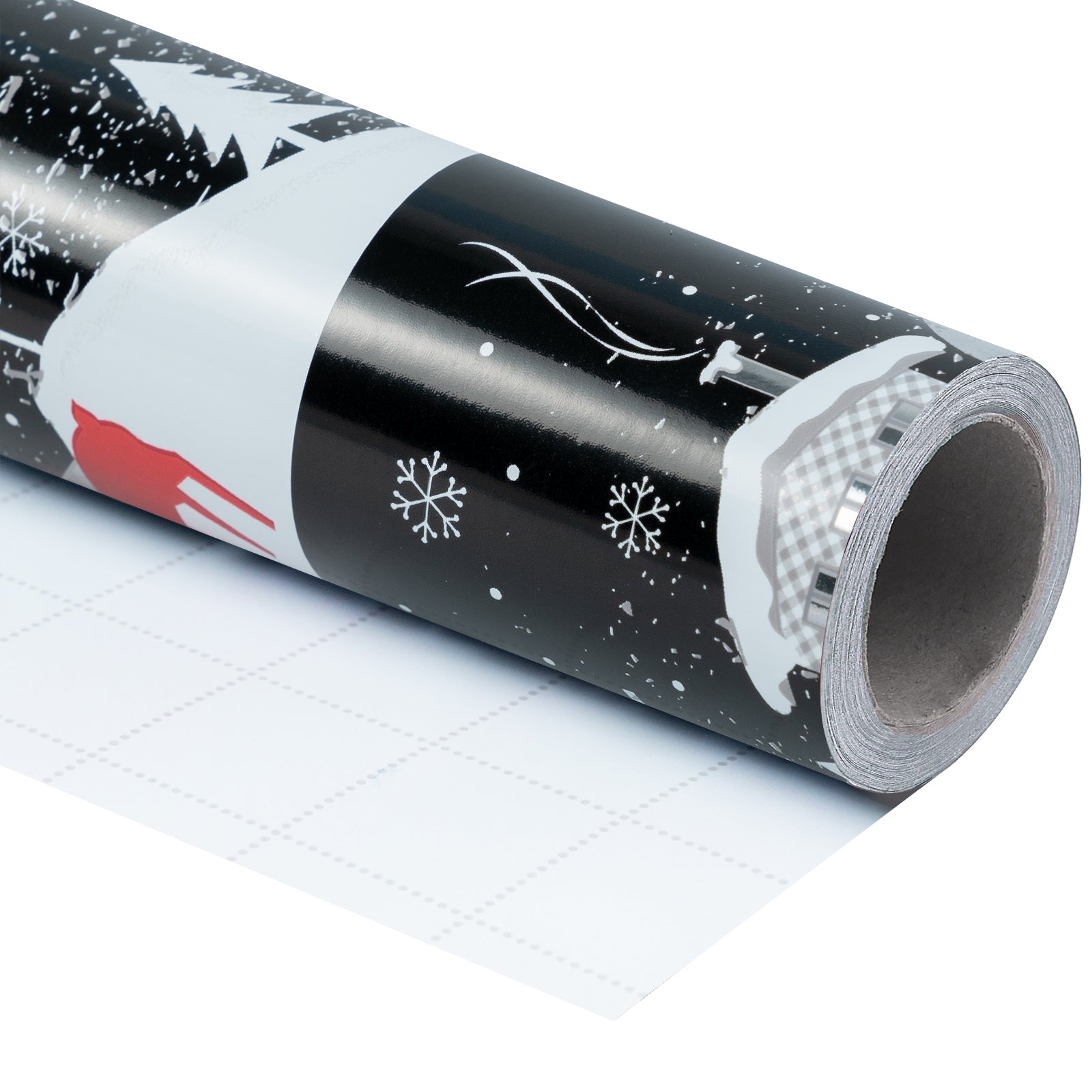Black Winter Reindeer Foil Wrapping Paper Roll Wholesale Wrapholic