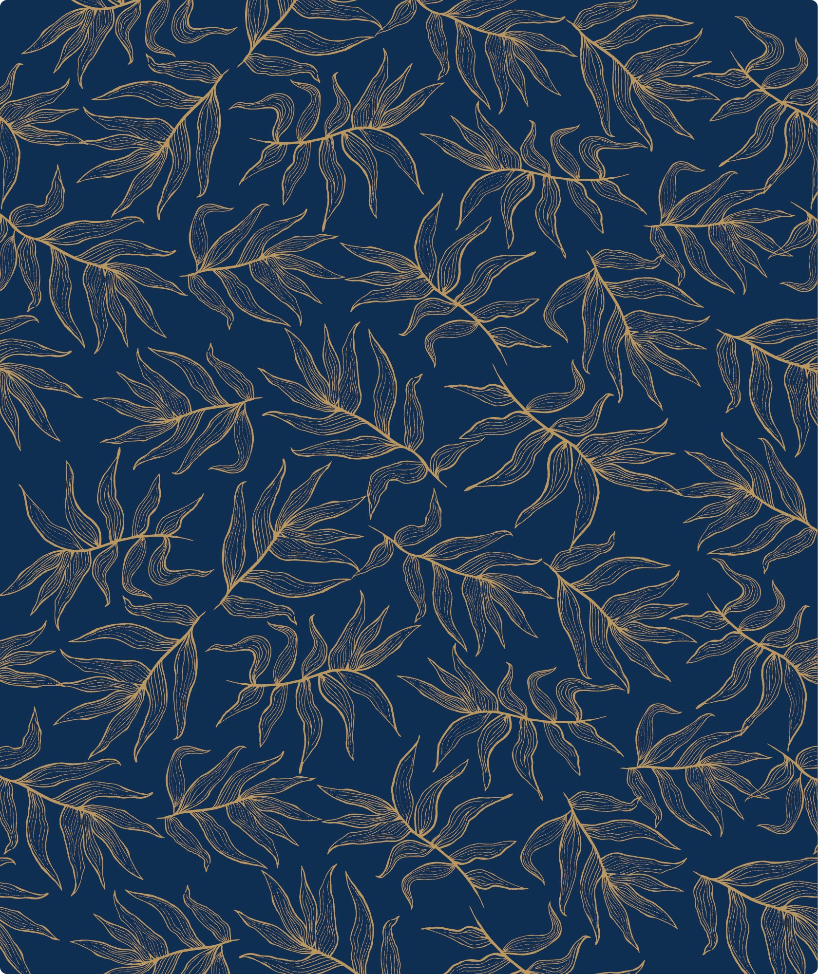 Blueness Flowers & Plants Eco-Friendly Wrapping Paper Recycled RUSPEPA