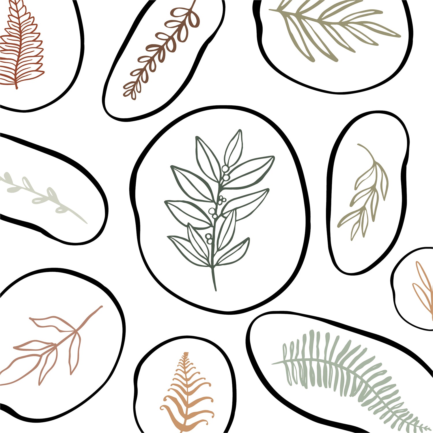 Boho Fern Leaf Flat Wrapping Paper Sheet Wholesale Wraphaholic