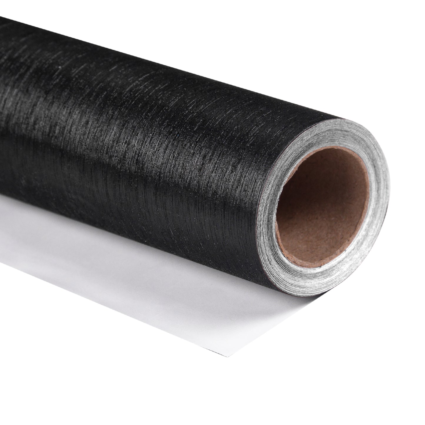 Brushed Aluminum Texture Metallic Wrapping Paper Roll Black Ream Wholesale Wraphaholic