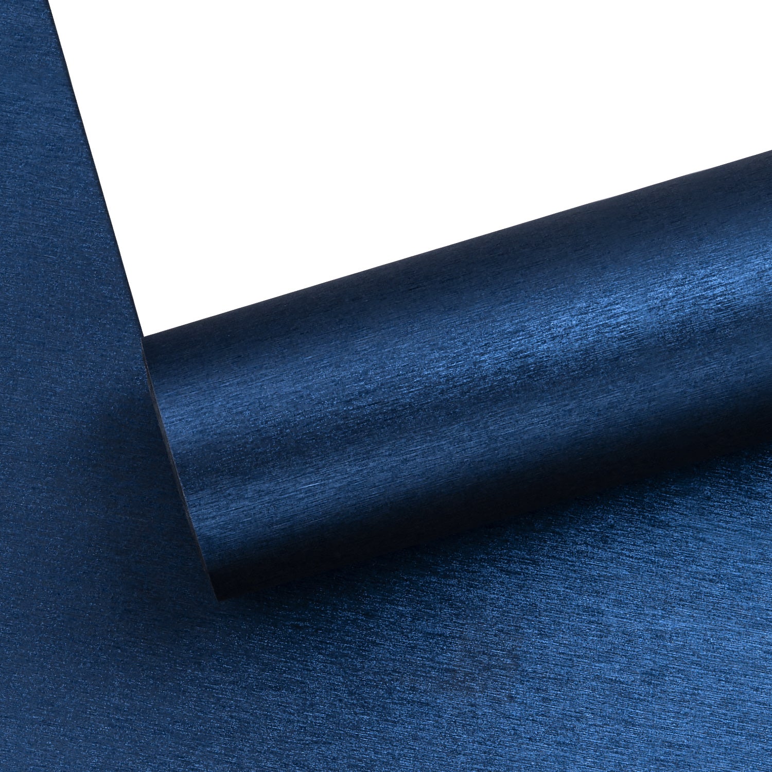 Brushed Aluminum Texture Metallic Wrapping Paper Roll Navy Blue Ream Wholesale Wraphaholic