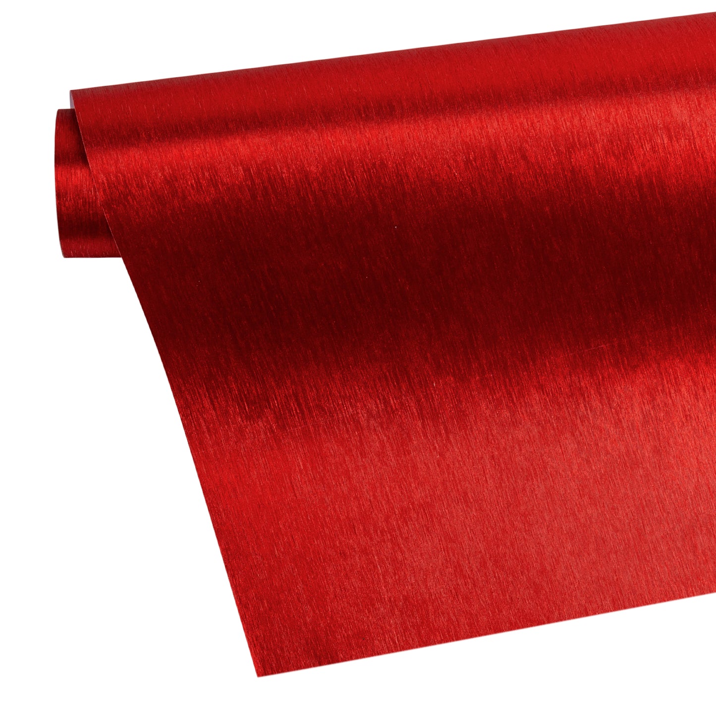 Brushed Aluminum Texture Metallic Wrapping Paper Roll Red Ream Wholesale Wraphaholic