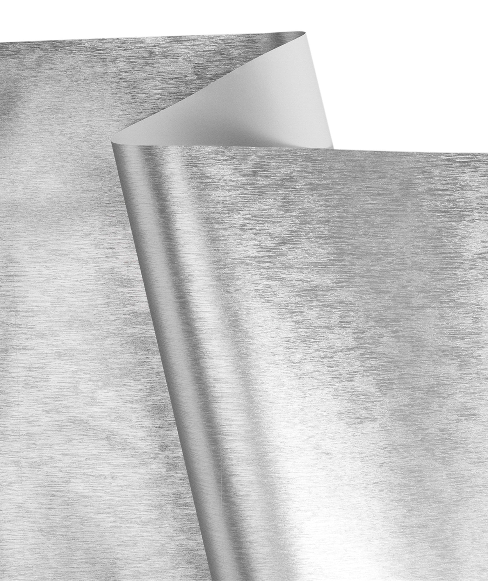 Brushed Aluminum Texture Metallic Wrapping Paper Roll Silver Ream Wholesale Wraphaholic
