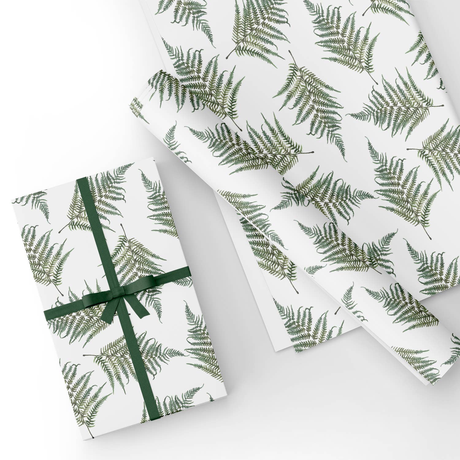 Tropical Fern Flat Wrapping Paper Sheet Wholesale Wraphaholic