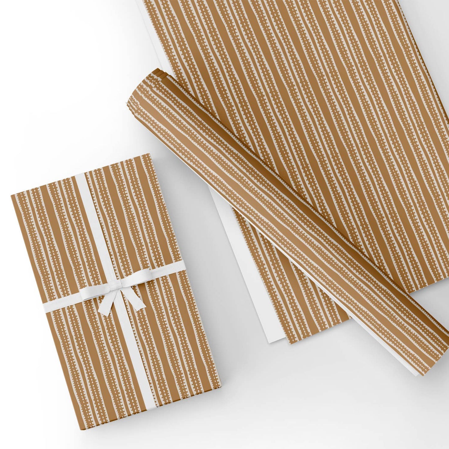Boho Vertical Stripe Fence Flat Wrapping Paper Sheet Wholesale Wraphaholic