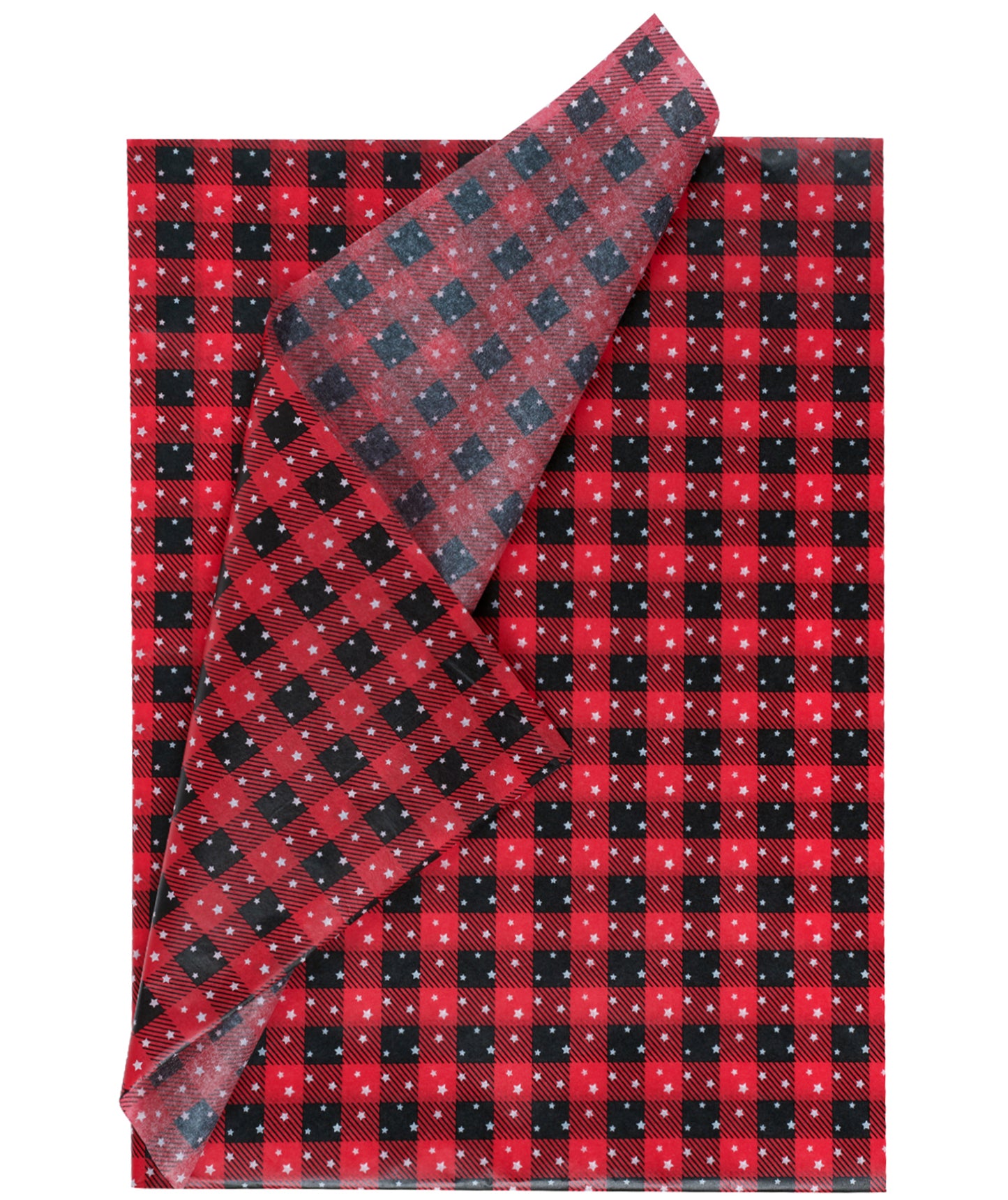Christmas Buffalo Grid Red & Black Tissue Paper 20" x 30" Bulk Wholesale Wrapaholic