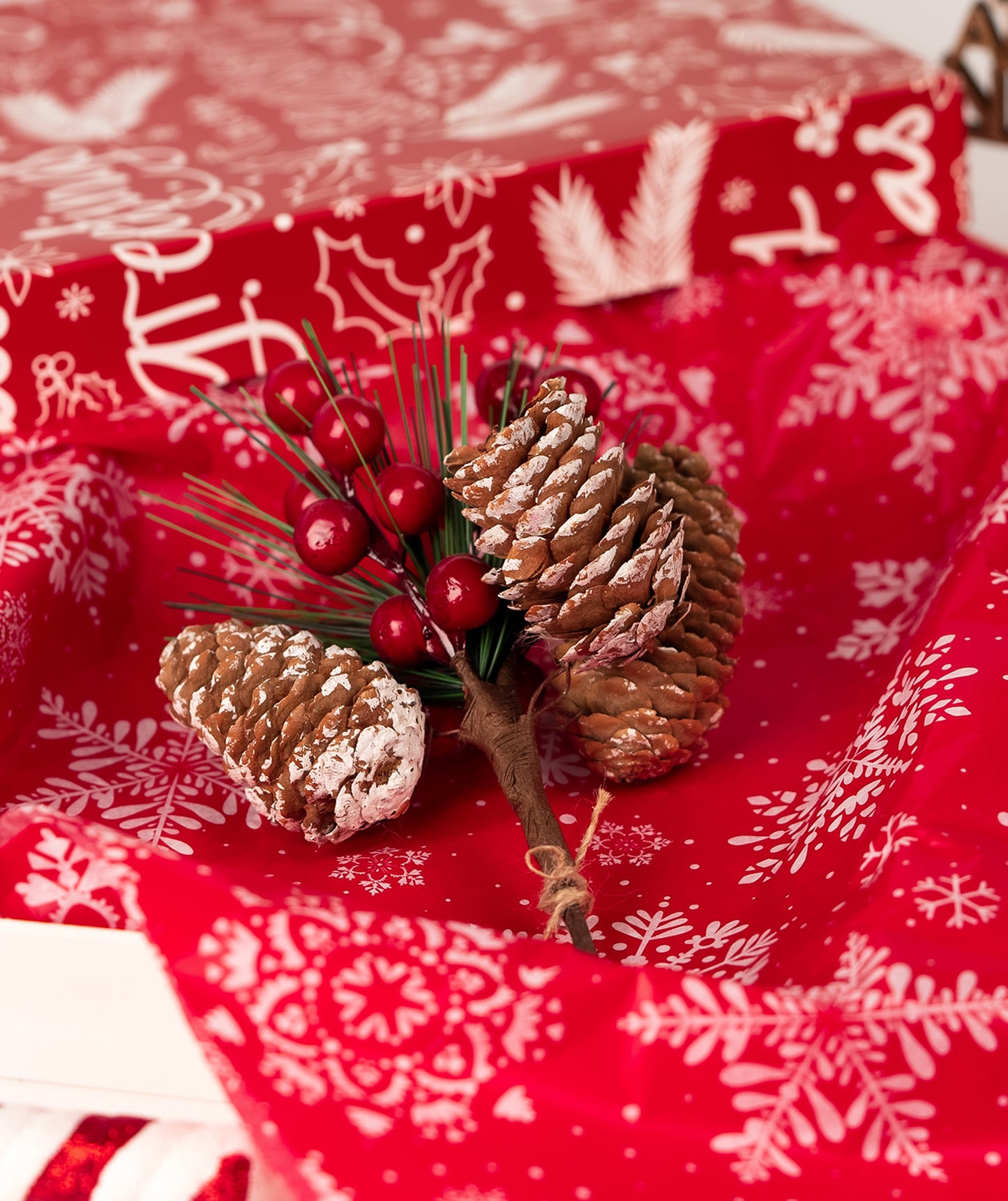Christmas Snowflake Red Tissue Paper 20" x 30" Bulk Wholesale Wrapaholic