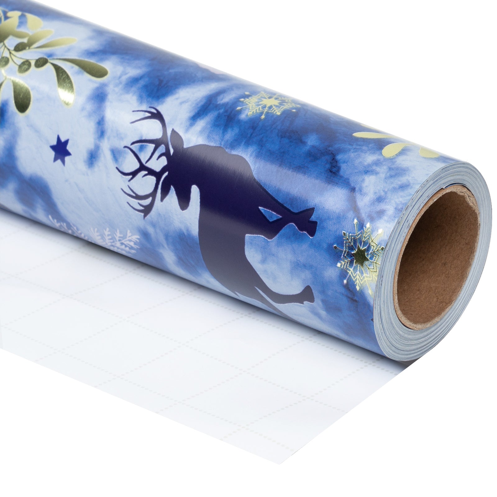 Cool T one Forest Navy Deer Foil Wrapping Paper Roll Wholesale Wrapholic
