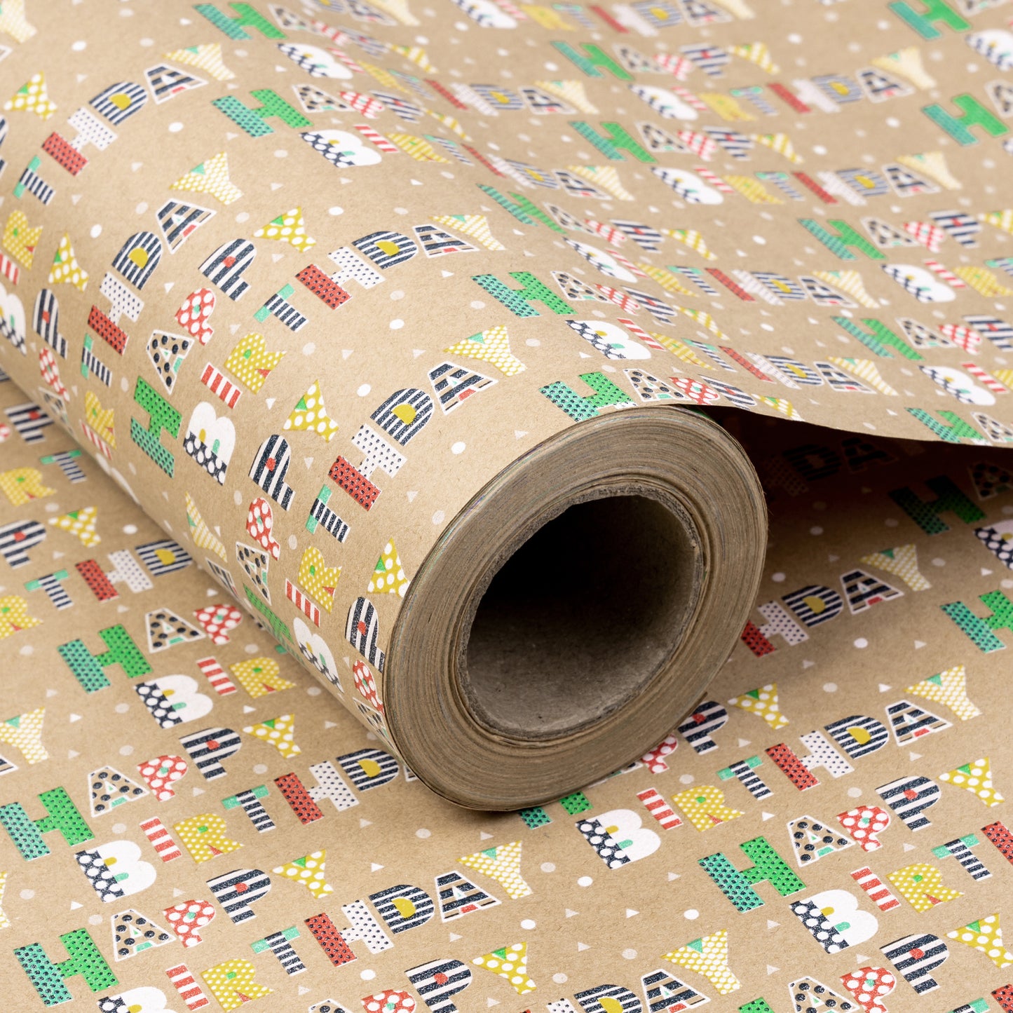 Cute Birthday Letters Eco-friendly Kraft Wrapping Paper Recycled RUSPEPA