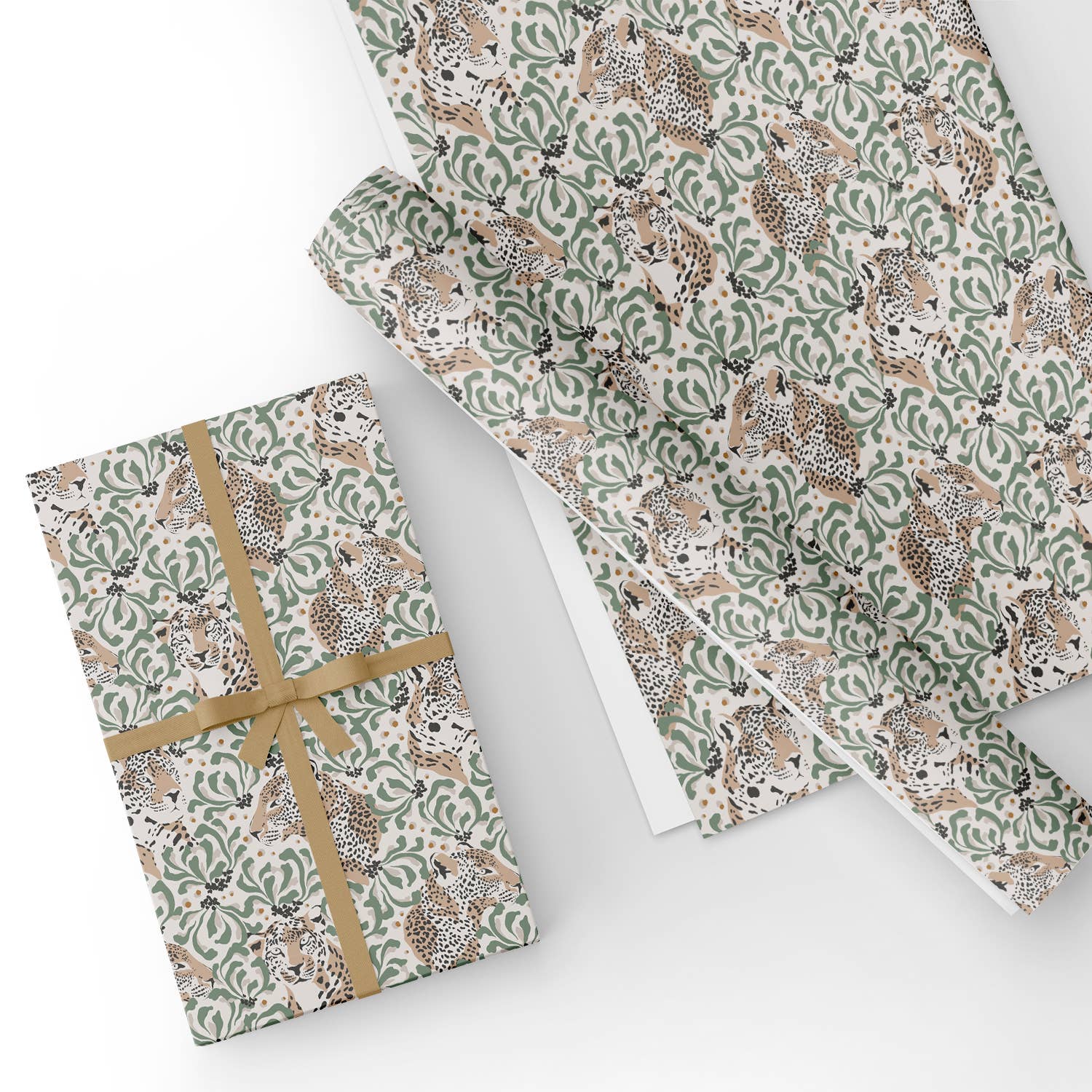 Tiger Pattern Flat Wrapping Paper Sheet Wholesale Wraphaholic
