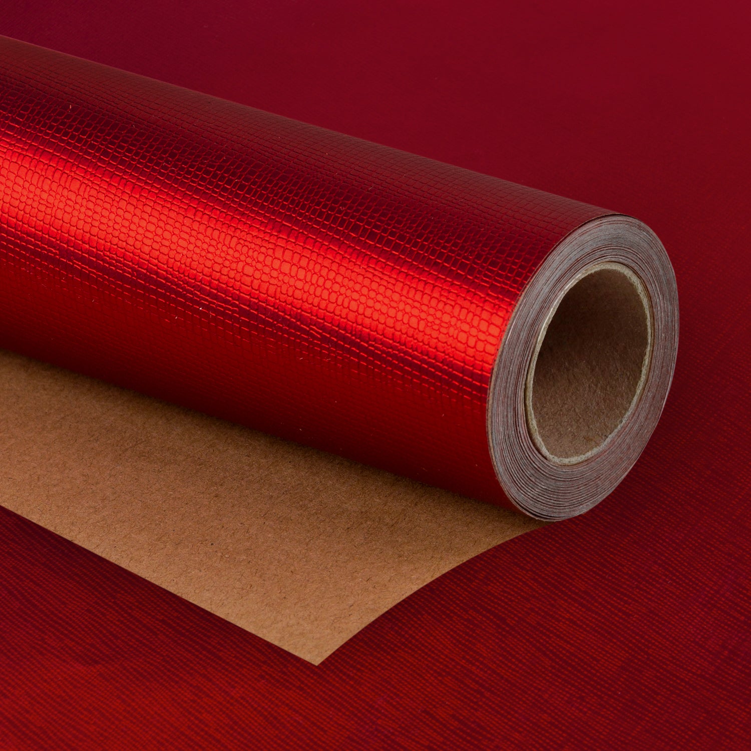 Embossed Cross Grain Wrapping Paper Roll Red Ream Wholesale Wrapaholic