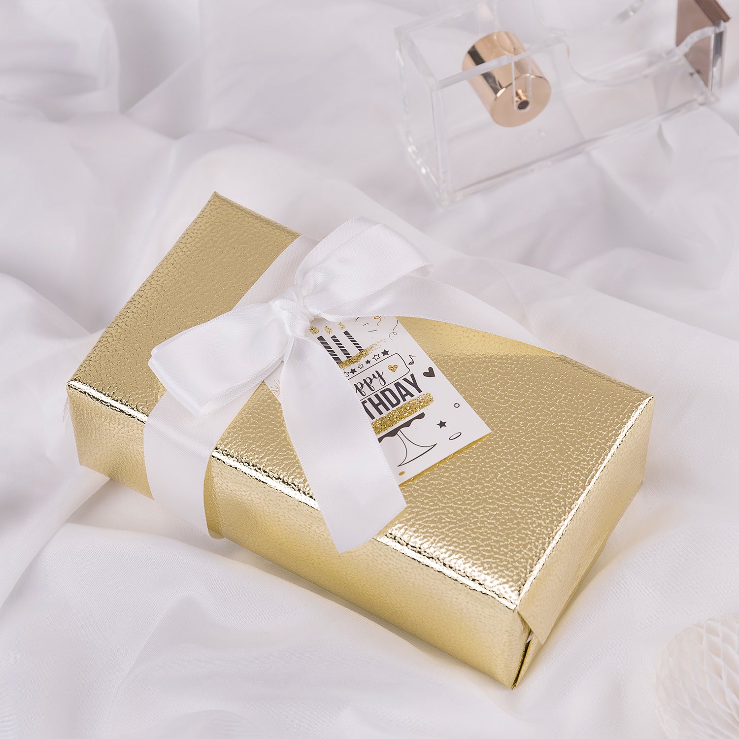Embossed Litchi Grain Wrapping Paper Roll Glossy Gold Ream Wholesale Wrapaholic