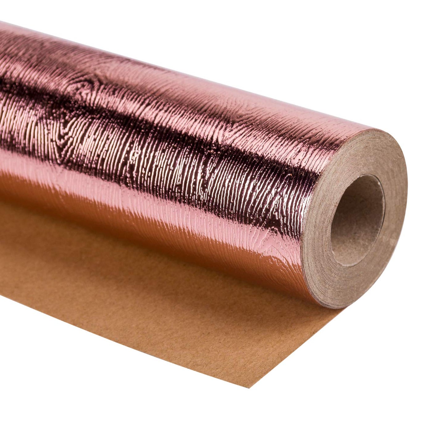 Embossed Wood Grain Wrapping Paper Roll Glossy Rose Gold Ream Wholesale Wrapaholic