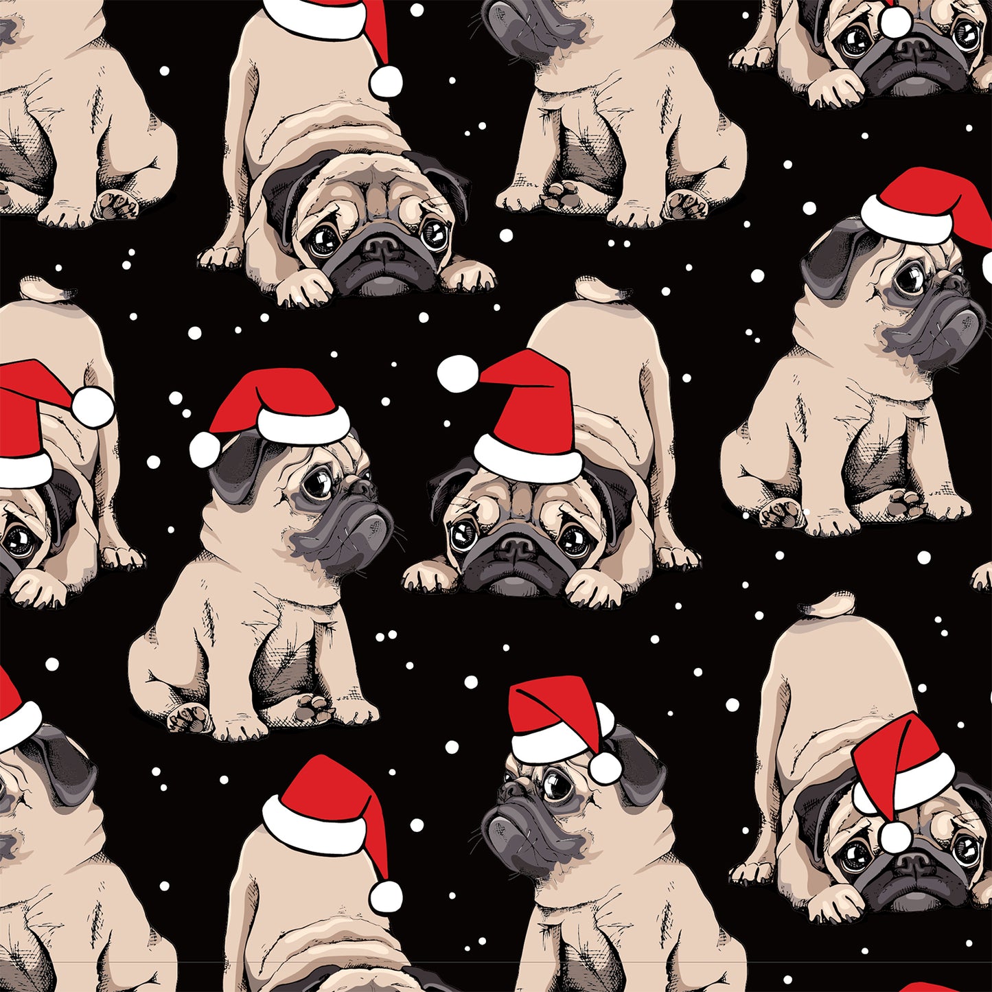 French Bulldog with Christmas Hat Wrapping Paper