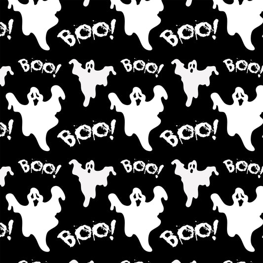 Halloween Boo Ghost Flat Wrapping Paper Sheet Wholesale Wraphaholic