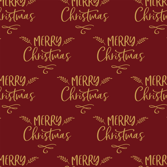 Merry Christmas in Red Flat Wrapping Paper Sheet Wholesale Wraphaholic